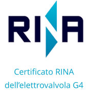 Certificato RINA dell’elettrovalvola G4