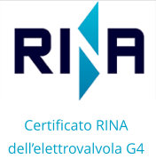 Certificato RINA dell’elettrovalvola G4